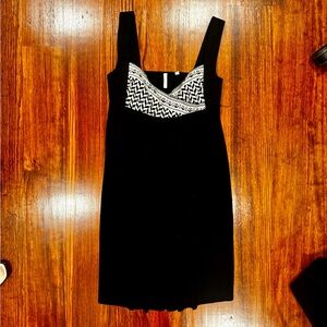 Iisli Black and cream patterned Mini Dress